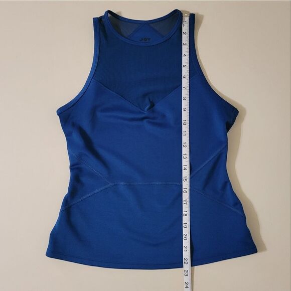 JoyLab Women's Blue Workout Tank Top with Mesh - Picture 6 of 12